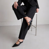 Mules Decade Cuir Brillant Noir