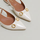 Ballerines Dedicace Cuir Brilla Ecru