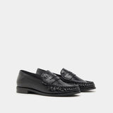 Mocassins Delice Cuir Vieilli Noir