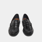 Mocassins Delice Cuir Vieilli Noir