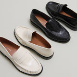 Mocassins Delice Cuir Vieilli Noir