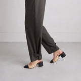 Escarpins Dhapon Cuir/cuir Noir-beige