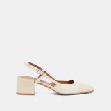 Salomes/babies Dhapopy Vernis/cuir Ecru-ecru