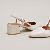 Salomes/babies Dhapopy Vernis/cuir Ecru-ecru