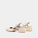 Salomes/babies Dhapopy Vernis/cuir Ecru-ecru