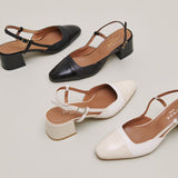 Salomes/babies Dhapopy Vernis/cuir Ecru-ecru