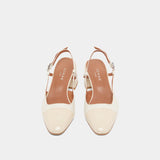 Salomes/babies Dhapopy Vernis/cuir Ecru-ecru