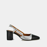Salomes/babies Dhapop Cuir/cuir Noir-argent