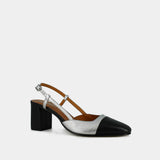 Salomes/babies Dhapop Cuir/cuir Noir-argent