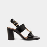 Sandales Dore Cuir Noir