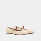Ballerines Douceur Vernis Pliss Ecru
