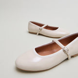 Ballerines Douceur Vernis Pliss Ecru