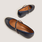 Ballerines Douceur Vernis Pliss Marine