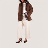 Escarpins Drapy Velours Marron