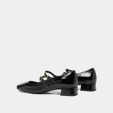 Salomes/babies Duna Vernis Plisse Noir