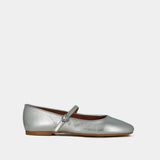 Ballerines Dunkie Cuir Metallis Argent