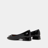 Ballerines Dybil Vernis Plisse Noir