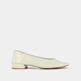 Ballerines Lea Vernis Plisse Ecru