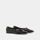 Ballerines Lea Vernis Plisse Noir