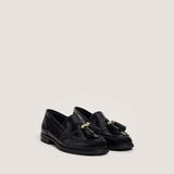 Mocassins Nellou Cuir Glace Noir