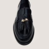 Mocassins Nellou Cuir Glace Noir