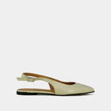 Ballerines Noa Vernis Plisse Ecru