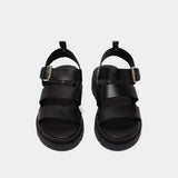 Sandales Priame Cuir Noir