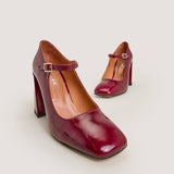 Salomes/babies Valeria Cuir Brillan Bordeaux