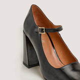 Salomes/babies Valeria Cuir Brillan Noir