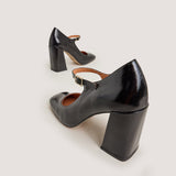 Salomes/babies Valeria Cuir Brillan Noir