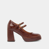 Salomes/babies Verite Cuir Brillant Marron