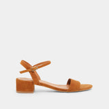 Sandales Via Bis Velours Cognac