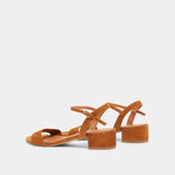 Sandales Via Bis Velours Cognac