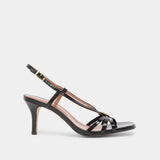 Sandales Voma Cuir Brillant Noir