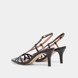 Sandales Voma Cuir Brillant Noir