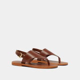 Plagettes Wade Cuir Cognac