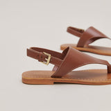 Plagettes Wade Cuir Cognac