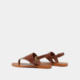 Plagettes Wade Cuir Cognac