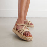 Sandales Wael Corde Beige