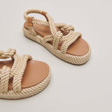 Sandales Wael Corde Beige