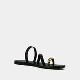 Plagettes Wife Cuir Noir