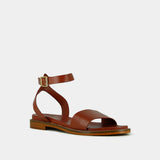 Sandales Wik Cuir Cognac