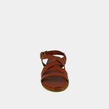 Sandales Woky Cuir Cognac