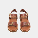 Sandales Woma Cuir Cognac