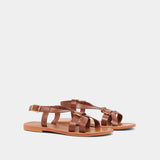Plagettes Woodstock Cuir Cognac