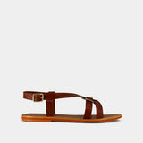 Plagettes Wora Cuir Cognac