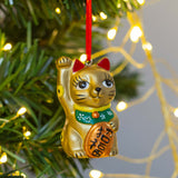 HANGING DECORATION: Lucky Cat Gold