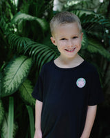 Kids Bamboo Black T-shirt - There is no planet B