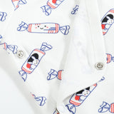 Organic Cotton Baby Onesie - White Bunny Candy