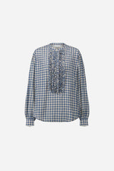 Blouse Magritte Navy-Sand-Checks
